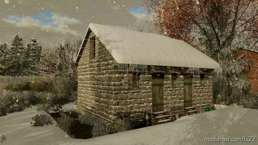 OLD Stone Cowshed V1.1 for Farming Simulator 22