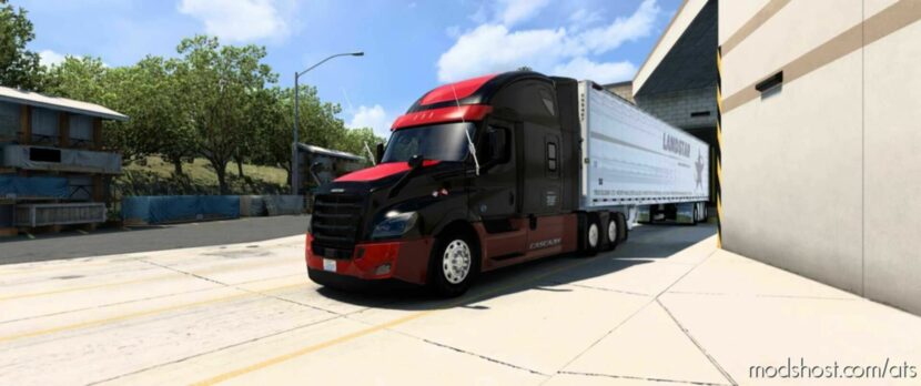 Cascadia Black And RED Skin [1.47] for American Truck Simulator