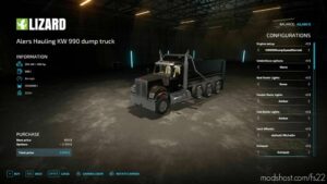 FS22 Kenworth Mod: Alers Hauling Kenworth W990 Dump Truck (Image #5)