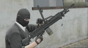 GTA 5 Weapon Mod: MWR M249 Animated (Image #3)