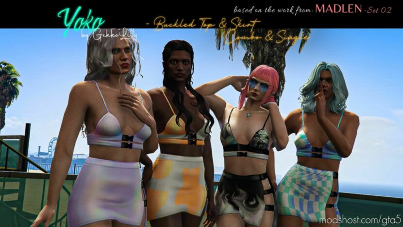 Yoko – Buckled TOP & Skirt For MP Female for Grand Theft Auto V