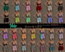 GTA 5 Player Mod: Yoko – Buckled TOP & Skirt For MP Female (Image #2)