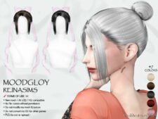 Sims 4 Female Mod: 74 – Moodgloy Hair (Image #2)