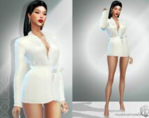 Blazer Dress DO951 for Sims 4