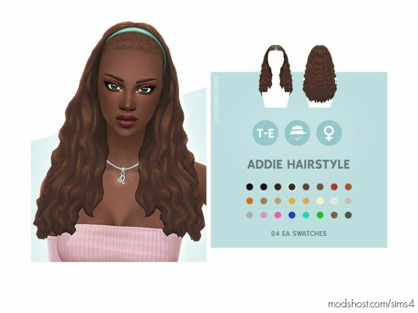 Addie Hairstyle Sims 4 Mod - ModsHost