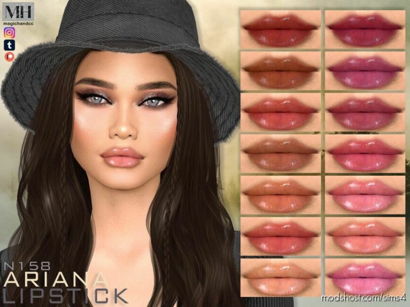 Ariana Lipstick N158 [Patreon] for Sims 4
