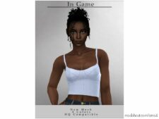 Sims 4 Female Clothes Mod: Chordoftherings Crop TOP T-458 (Image #2)