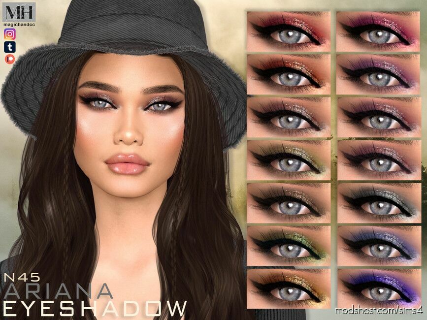 Ariana Eyeshadow N45 Patreon Sims 4 Makeup Mod - ModsHost