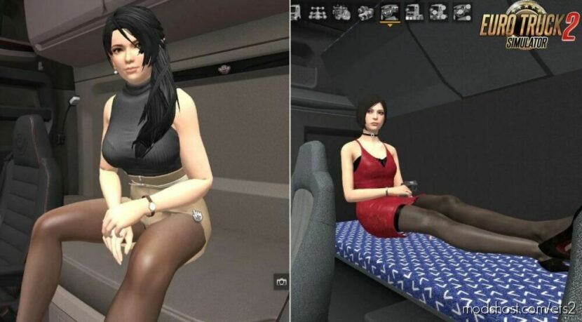Girls Co-Driver Passengers V1.3 for Euro Truck Simulator 2
