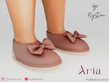 Aria – Toddler Boots With BOW for Sims 4