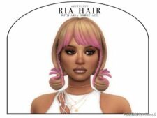 Sims 4 Female Mod: RIA Hair (Patreon) (Image #2)