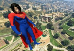 GTA 5 Player Mod: Supergirl Deluxe Addon PED (Image #4)