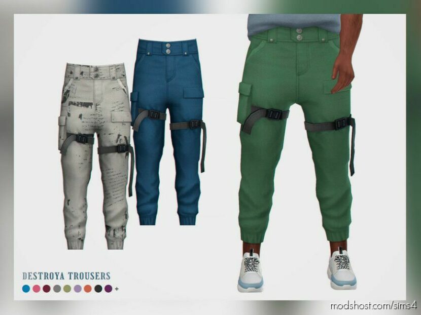 Destroya Trousers Sims 4 Clothes Mod - ModsHost