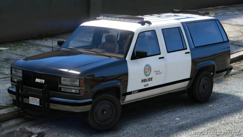 GTA 5 Vehicle Mod: Granger Retro Police Pack Add-On V2.0 (Featured)