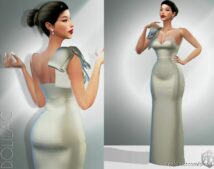BOW Embellished Dress DO947 for Sims 4