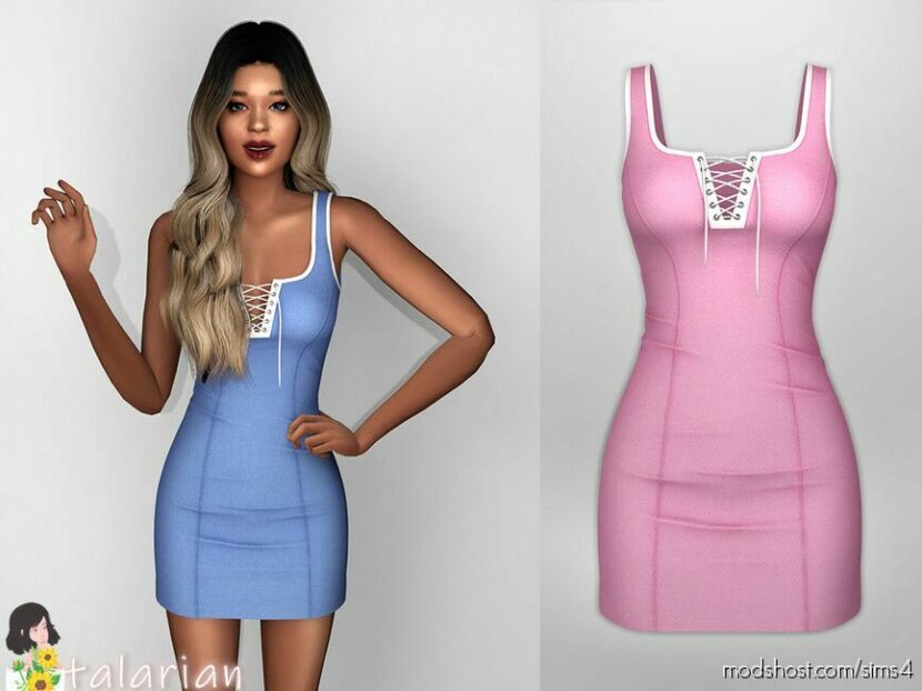 Sims 4 Dress Clothes Mod: Ryleigh Dress (Featured)