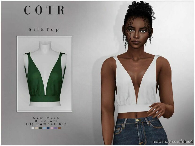 Sims 4 Elder Clothes Mod: Chordoftherings Silk TOP T-463 (Featured)