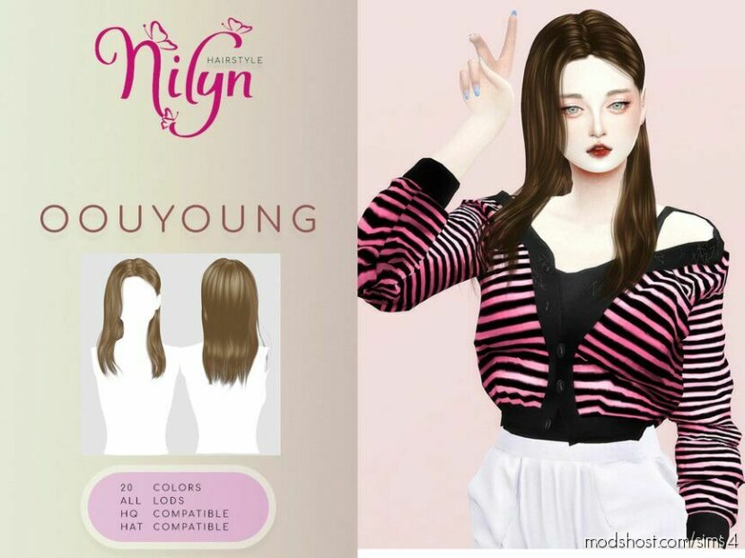 Sims 4 Female Mod: Ooyoung Hair – NEW Mesh (Featured)
