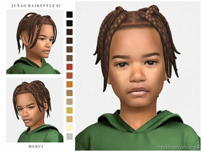 Sims 4 Kid Mod: Junao Hairstyle For Child (Featured)