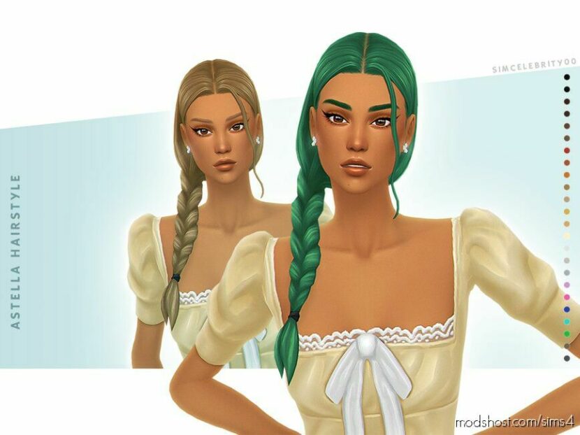 Sims 4 Female Mod: Astella Hairstyle (Featured)