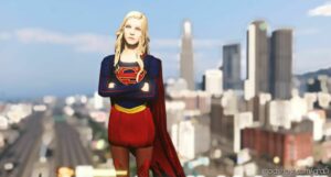 GTA 5 Player Mod: CW Supergirl V4.0 Add-On PED