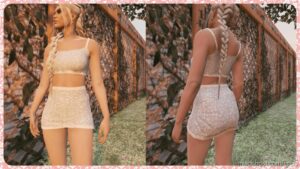 GTA 5 Player Mod: Floral TWO Piece For MP Female (Image #2)