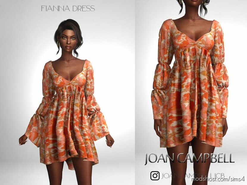 Sims 4 Female Clothes Mod: Fianna Dress (Featured)
