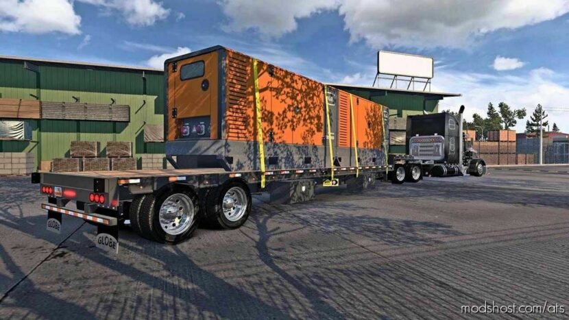 Globe 40 TON Drop Deck Ownable Trailer [1.47] for American Truck Simulator