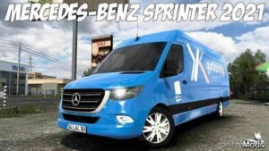 Mercedes Benz Sprinter 2021 + Interior V2.0.1 [1.47] for American Truck Simulator