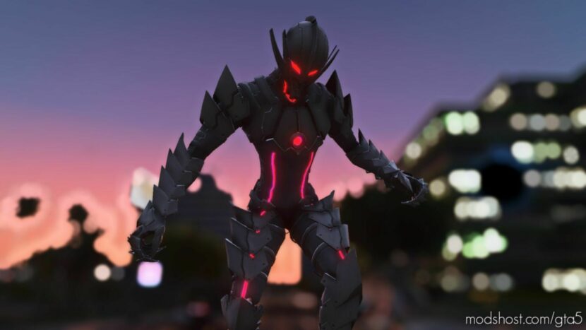 GTA 5 Player Mod: Mecha Ultraman – Bemular Add-On PED V2.0 (Featured)