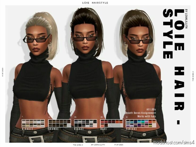 Sims 4 Female Mod: Loie Hairstyle (Featured)