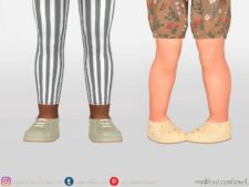 Sims 4 Kid Mod: Shine Hearts Lace-Up Shoes (Image #2)