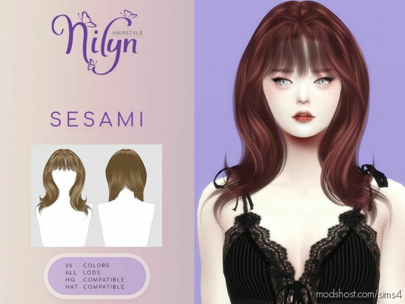 Sims 4 Female Mod: Sesami Hair – NEW Mesh (Featured)