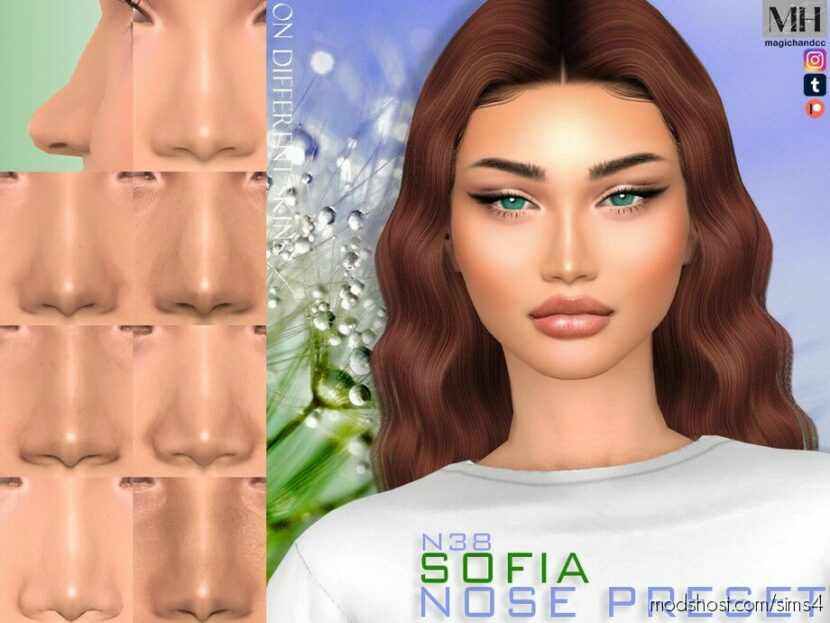Sofia Nose Preset N38 for Sims 4