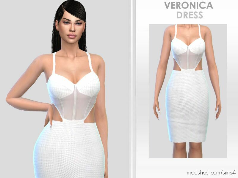 Sims 4 Elder Clothes Mod: Veronica Dress (Featured)