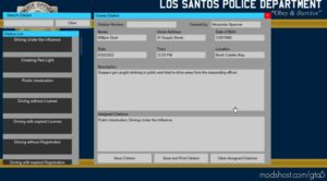 GTA 5 Script Mod: Police Menu (Computer, Speedcam, Parkingticket And More) V1.3.5 (Image #5)