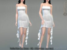 Rufflestube Midi Dress HRM for Sims 4
