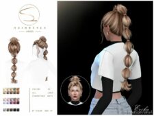 Braid Hairstyle Erika (010723) for Sims 4
