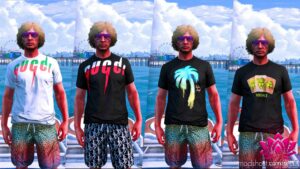 GTA 5 Player Mod: Designer TEE Pack For MP Male (Fivem Ready) 16 Textures (Image #5)