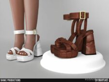 Leather High Heels – S072304 for Sims 4