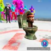 GTA 5 Player Mod: Camouflage Skibidi Toilet (Image #3)