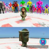 GTA 5 Player Mod: Camouflage Skibidi Toilet (Image #4)