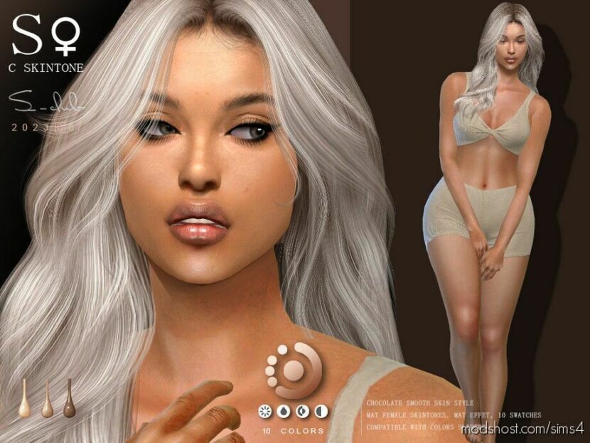 Nature Color Female Skintones By S-Club for Sims 4