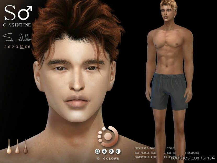 Nature Color Male Skintones By S-Club for Sims 4