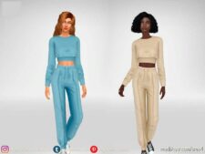 Sims 4 Teen Clothes Mod: Long Pants With Laces (Image #2)