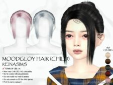 74 Moodgloy Hair (Child) for Sims 4