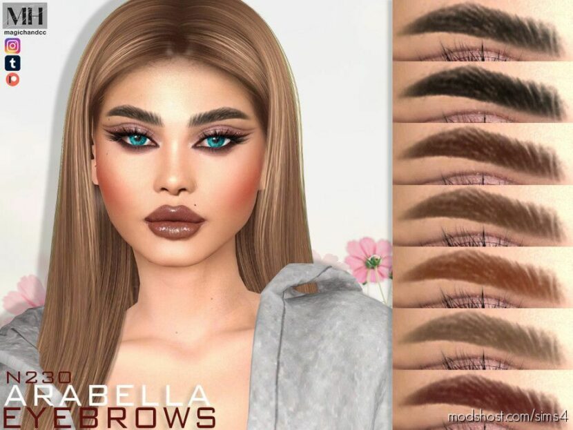 Arabella Eyebrows N230 for Sims 4