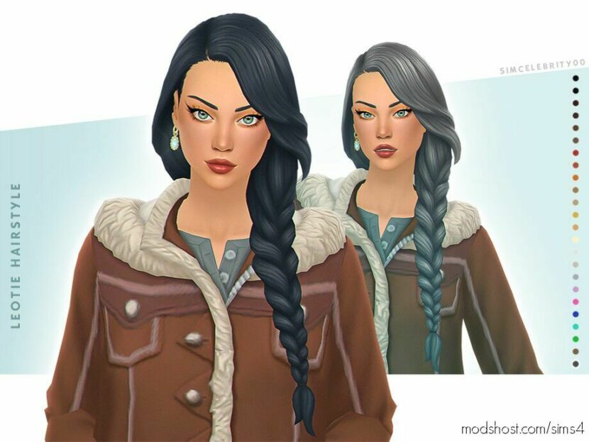 Leotie Hairstyle for Sims 4