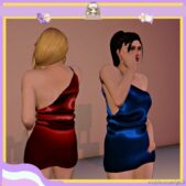 GTA 5 Player Mod: One-Shoulder Slinky Dress MP Female (Image #3)