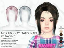 74 Moodgloy Hair (Toddler) for Sims 4